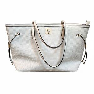 Victoria's Secret White Tote with Gold Accents